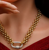 💎 "Majesté d’Éclat – Le Collier Gourmette Cadena"