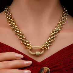 💎 "Majesté d’Éclat – Le Collier Gourmette Cadena"