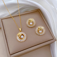 "Éclat Nature – Set de Bijoux Personnalisé aux Feuilles Scintillantes"