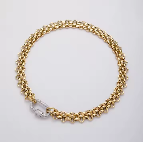 💎 "Majesté d’Éclat – Le Collier Gourmette Cadena"